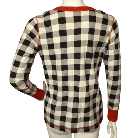 HANNA ANDERSSON Pajamas, Mixed Size M/L, Black/White Check, Red trim, Snug fit - Picture 3 of 10
